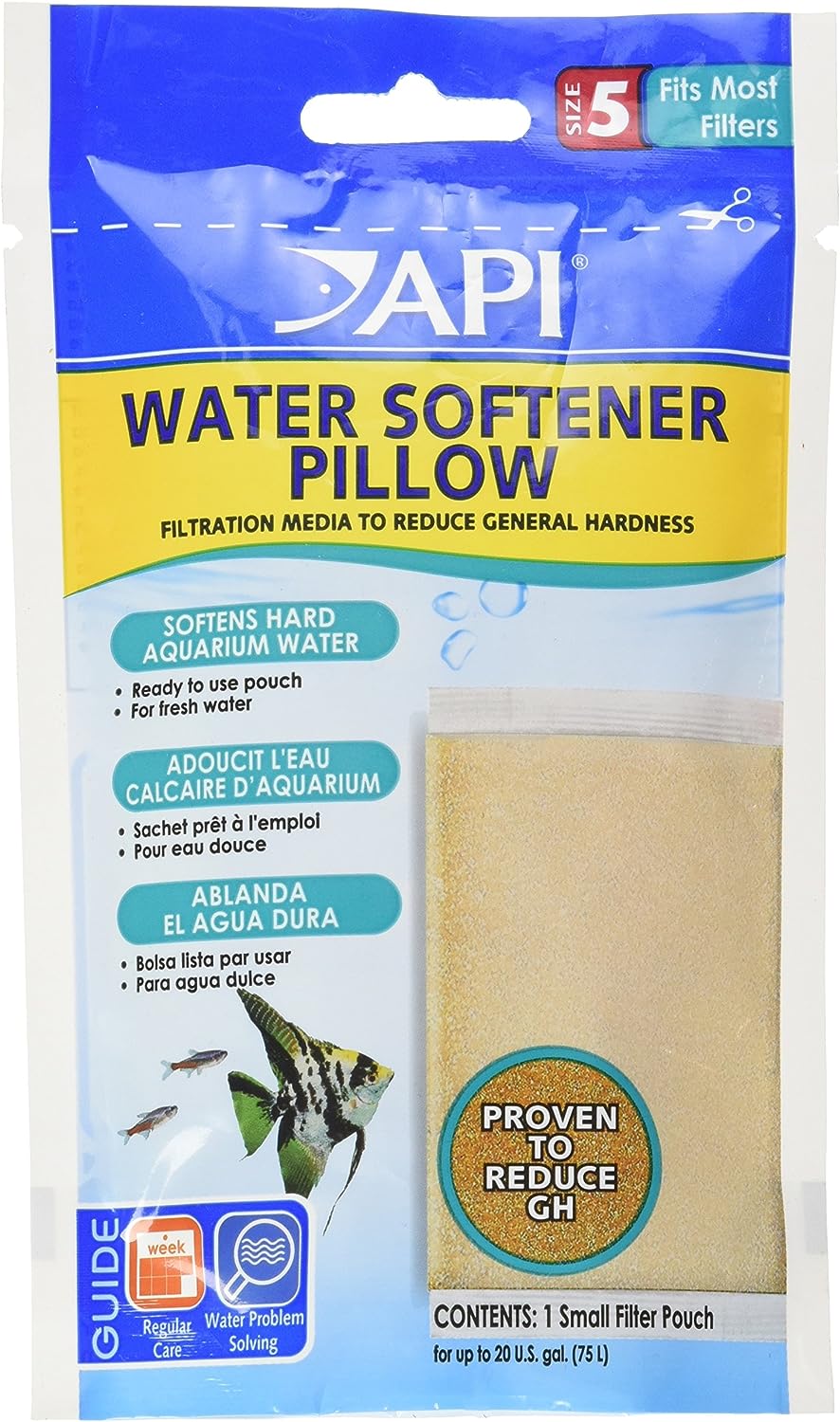 API Water Softener Pillow Aquarium Canister Filter Filtration Pouch 1-Count Bag