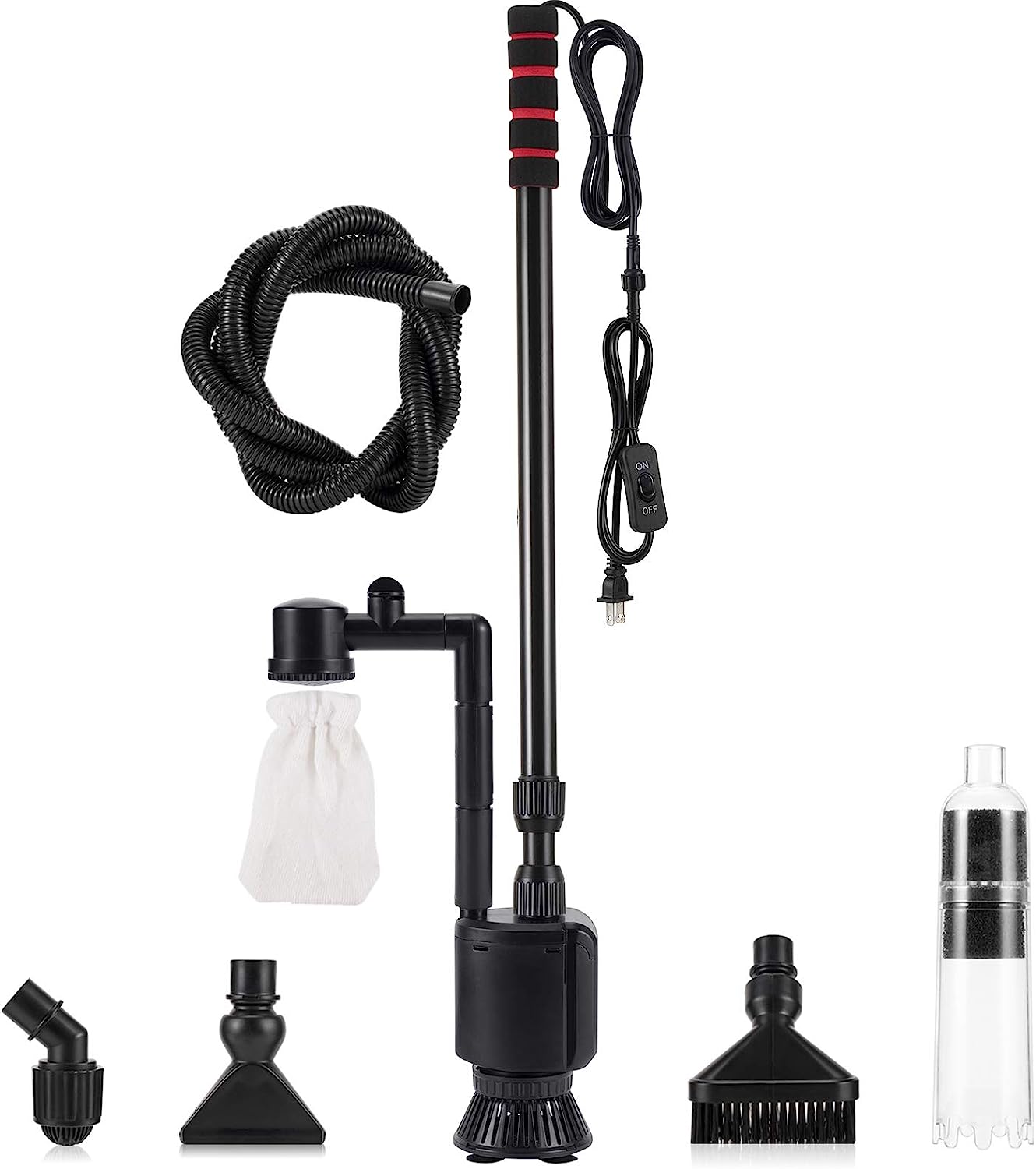 AQQA 6-in-1 Electric Fish Tank Vacuum Cleaner Kit