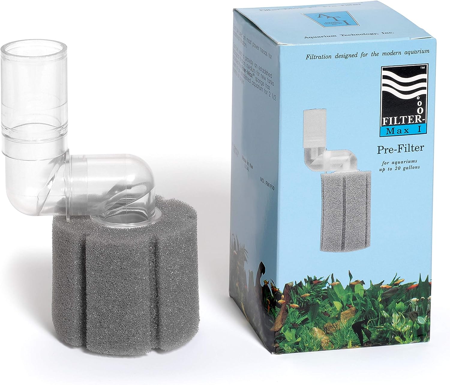 Aquarium Technology, Inc. Filter Max III: Sponge Prefilter for 40 Gallon Aquariums.