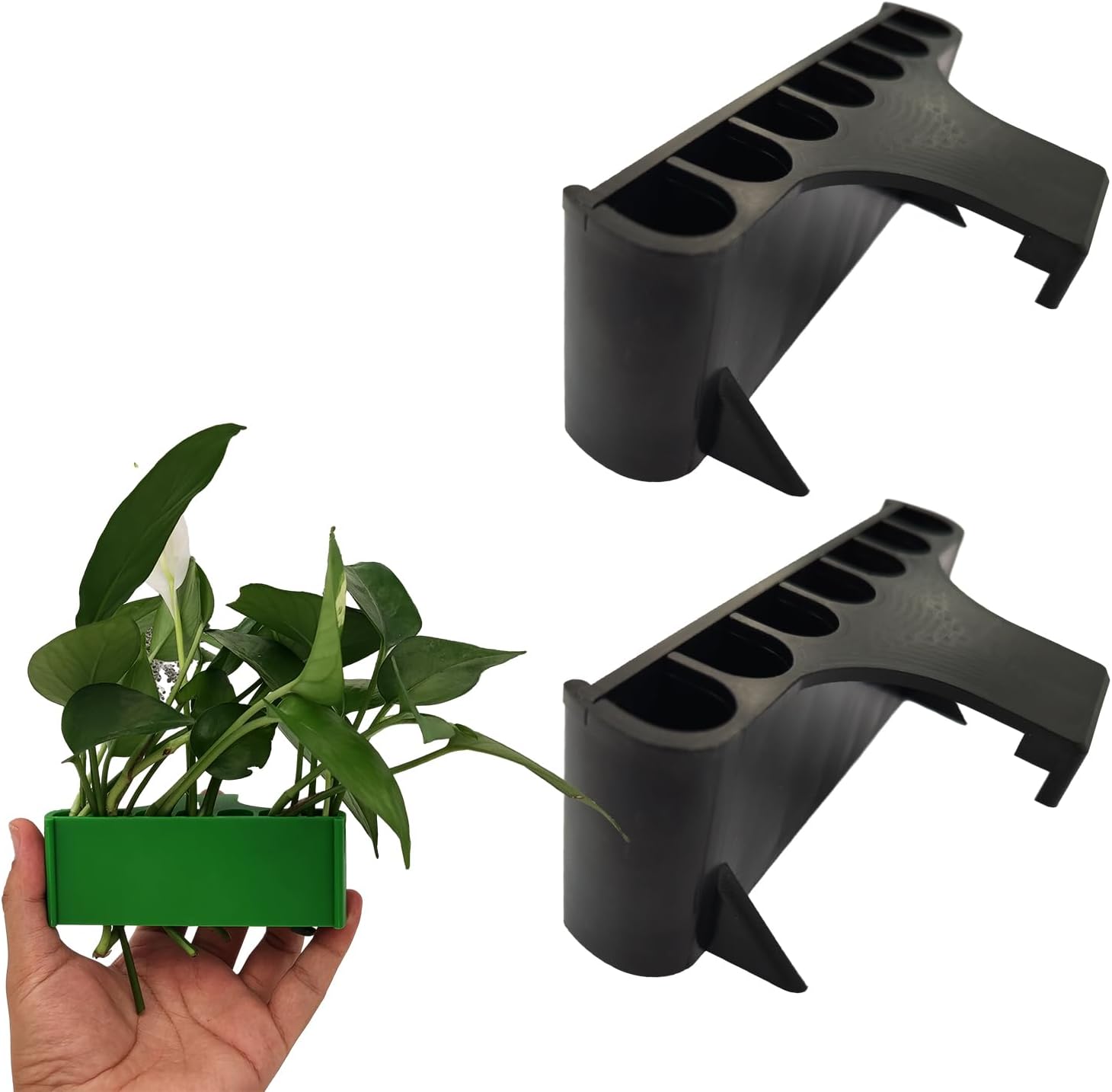 Aquatic Plant Cup: 2PC 7 Holes Holder for Fish Tank