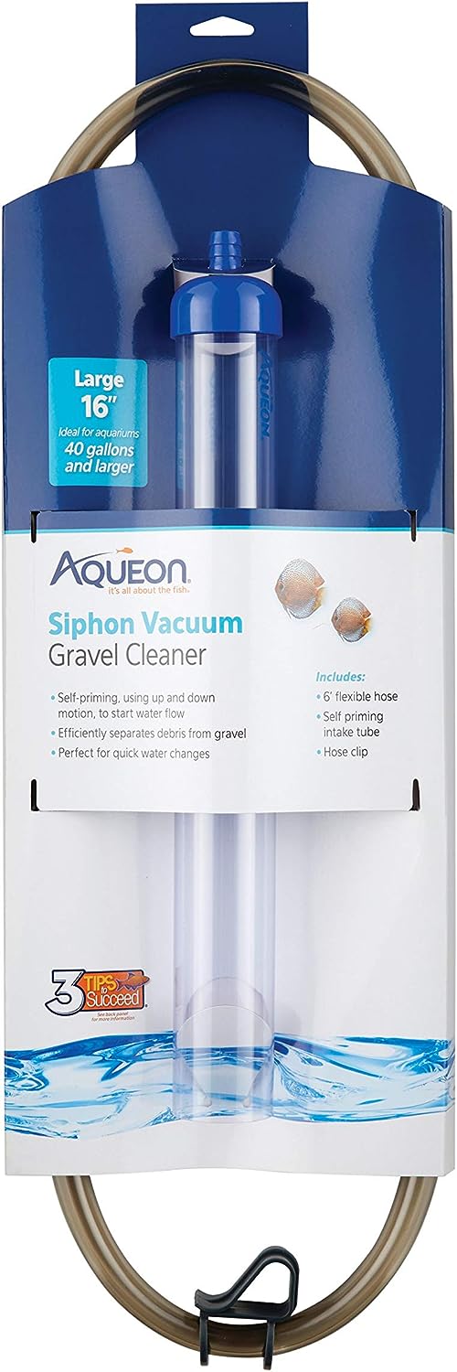 Aqueon Large Aquarium Siphon Vacuum Gravel Cleaner – 16 Inches.