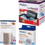 Aqueon QuietFlow 10 Filter Bundle: 4 Cartridges, 5 Pads, Water Conditioner (Up to 20 Gallon)