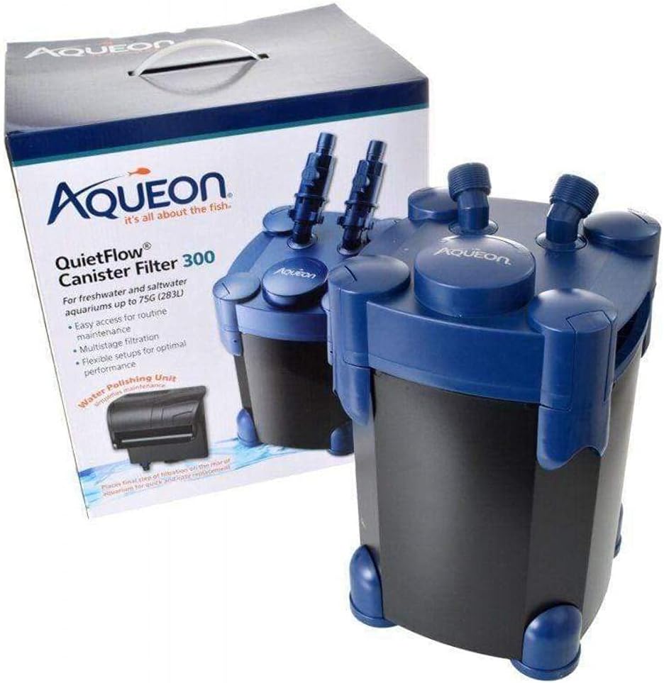 Aqueon Quietflow Canister Filter: 300 GPH – Maximum Filtration Efficiency