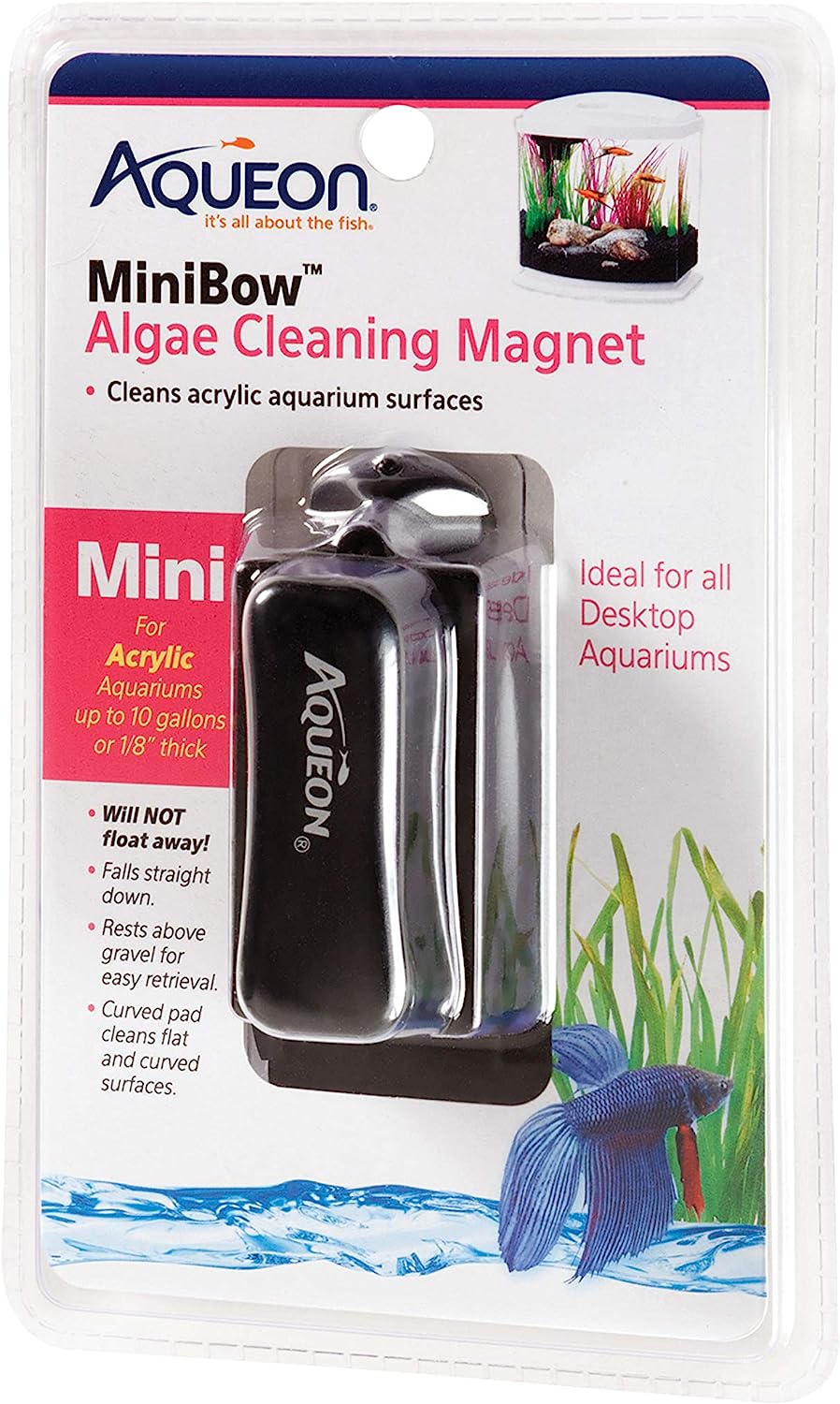 Aqueon Small Black Algae Cleaning Magnets for Glass/Acrylic Aquariums.