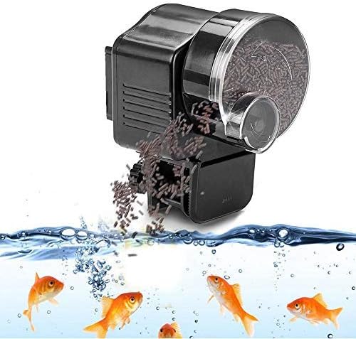 Automatic Food Feeder Timer Black for Home Aquarium Fish Tank