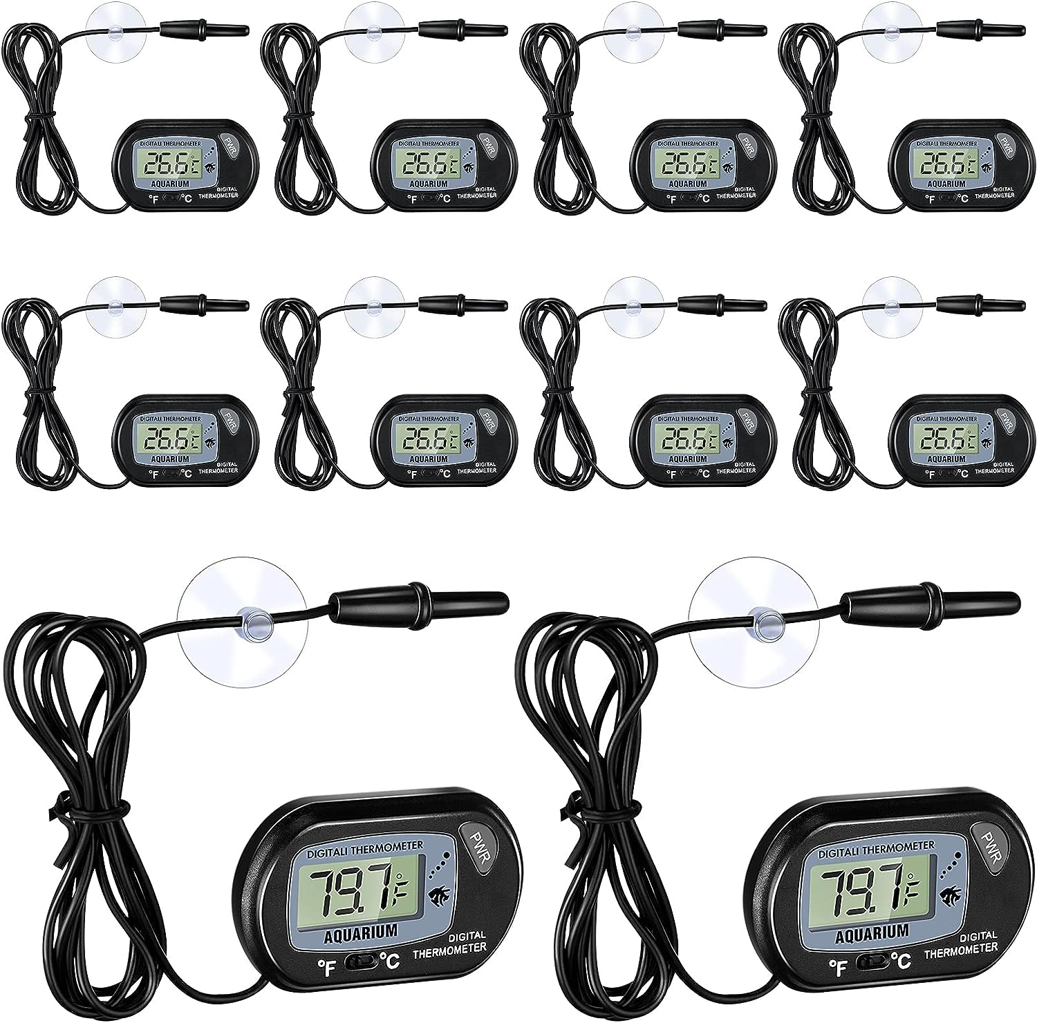 LCD Digital Aquarium Thermometer – with Suction Cup