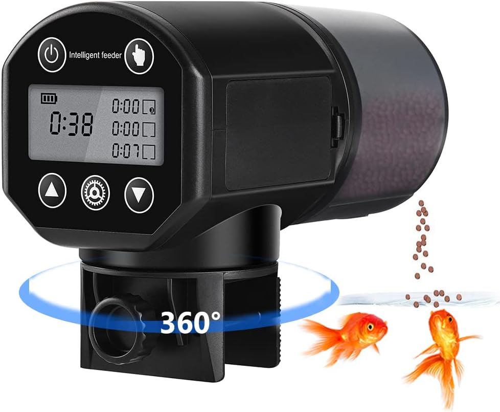 AutoFish – Automatic Fish Feeder: Timer, Dispenser, LCD Screen – 200ML