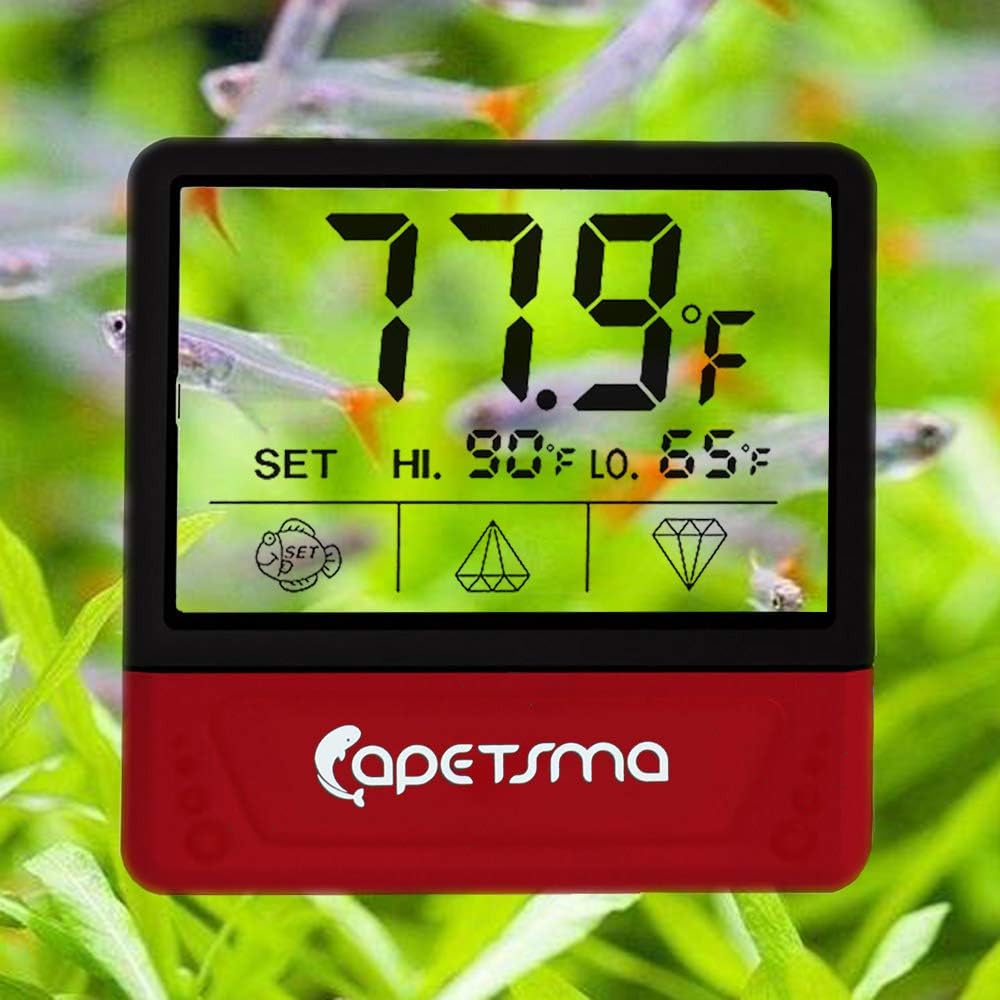 Digital Touch Screen Aquarium Thermometer for Accurate Tank Temperature Reading