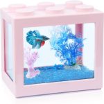 Stackable Mini Fish Tank Aquarium Kit, 3/5 Gallon Rectangular Bowl