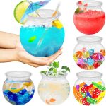 Unbreakable Fishbowl Vase – 26 Oz Plastic Ivy Bowl, 6 Pcs