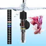 DaToo Mini Aquarium Heater 25W: Small Fish Tank Heater with Free Thermometer Sticker
