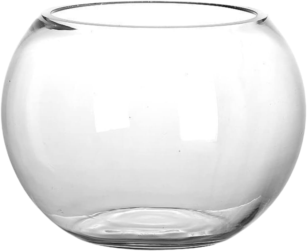 ERINGOGO Clear Glass Fish Bowl: Ideal Betta Goldfish Aquarium or Flower Vase