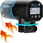 FISHNOSH 2023 Auto Fish Feeder – Timer, Battery-Operated for Aquariums & Pond