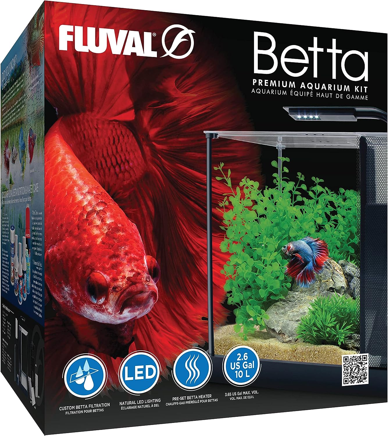 Fluval Betta Premium Kit: 2.6 Gallon Aquarium