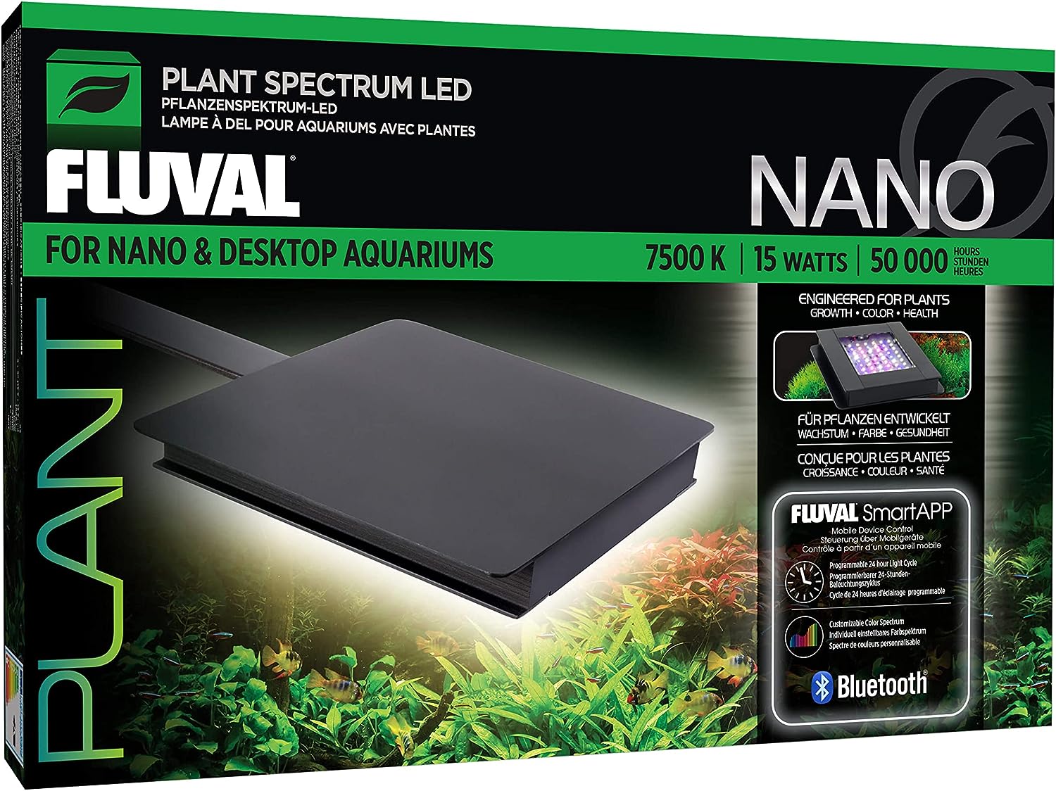 Fluval Plant Nano LED Aquarium Lighting with Bluetooth, 15W