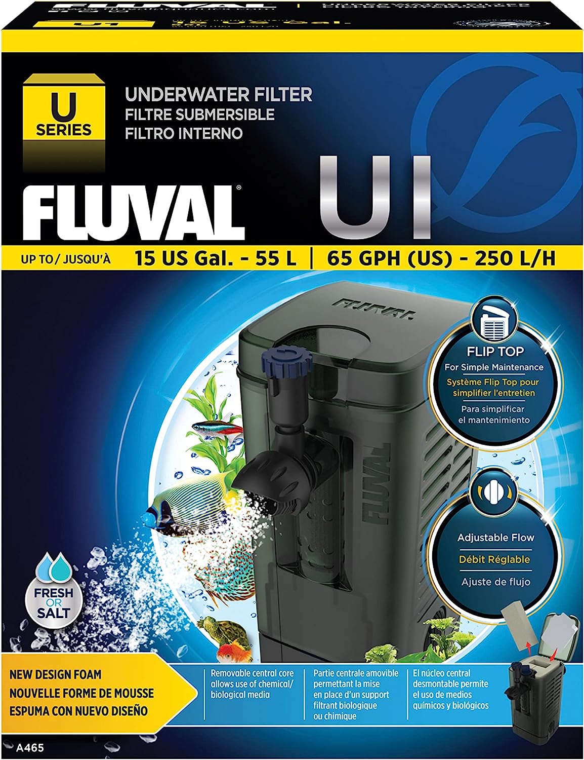 Fluval U3 Underwater Filter – Versatile Option for Aquariums, Terrariums, and Turtle Tanks.