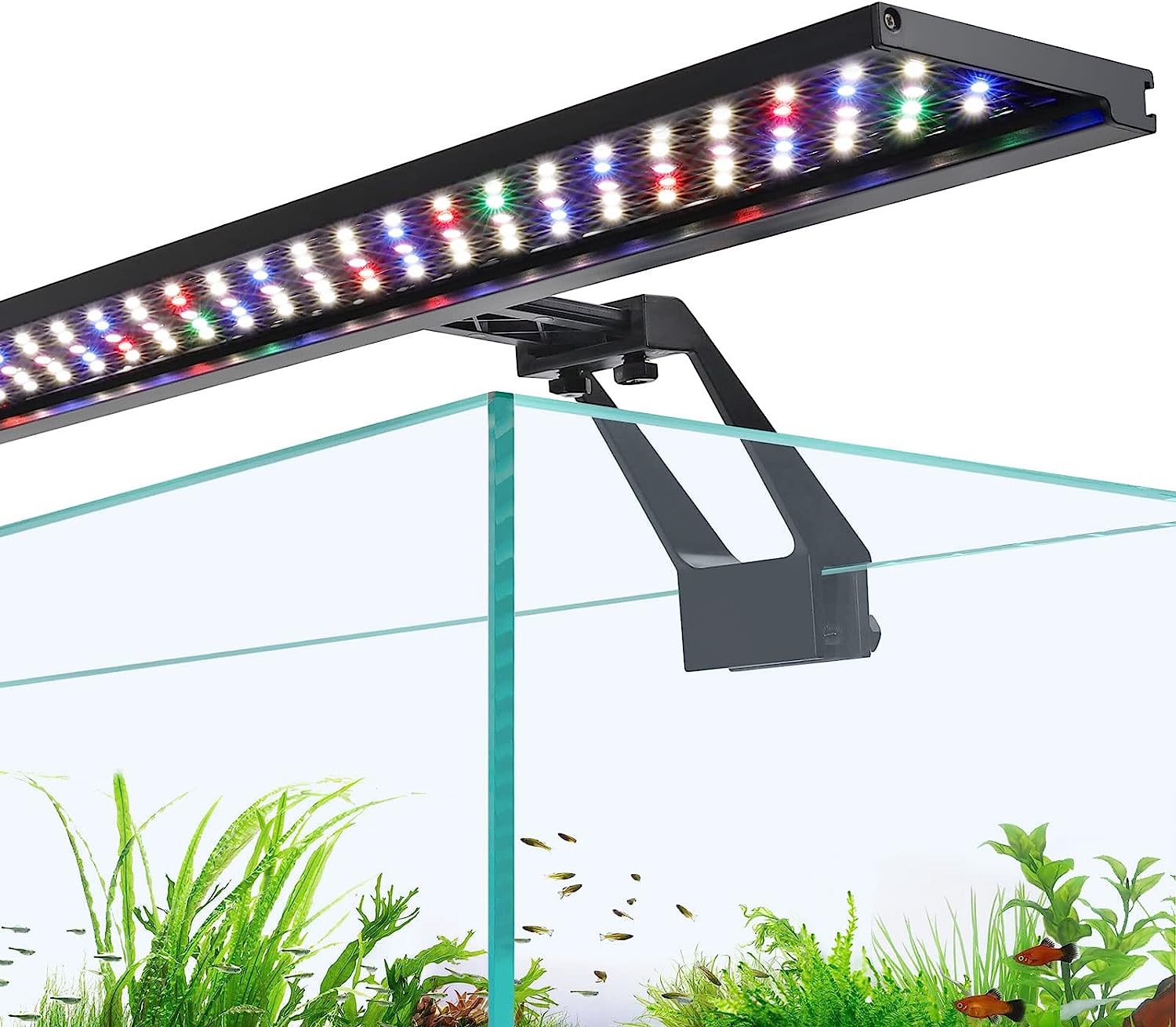 hygger Clip On Full Spectrum Aquarium LED Light: 14W Day-Night Dual Timer