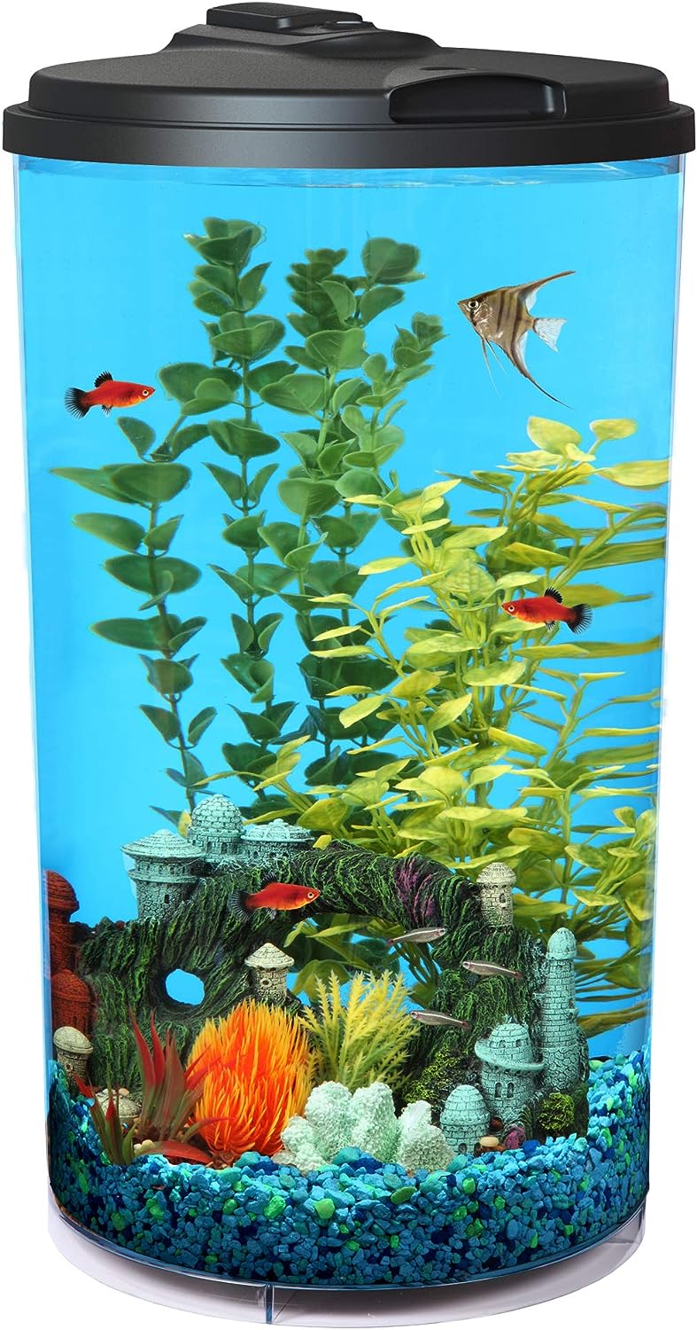 Koller Products presents 6-Gallon AquaView 360 Aquarium Kit for Tropical Fish