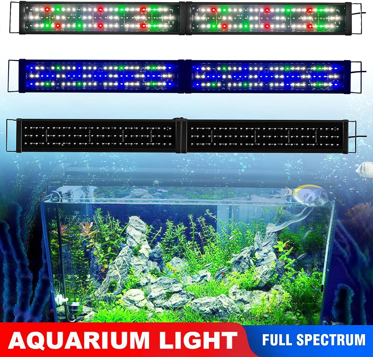 KZKR Aquarium Light: Full Spectrum LED for 20-15 Gallon Tanks