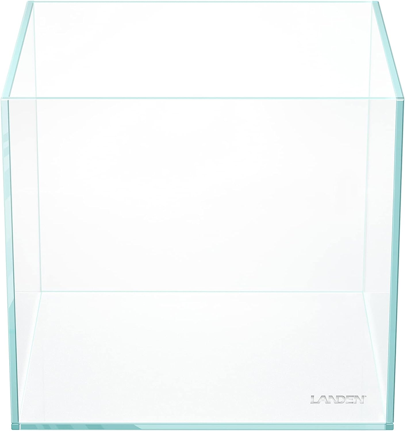 LANDEN 25C Cube Rimless Low Iron Aquarium Tank: Compact & Elegant