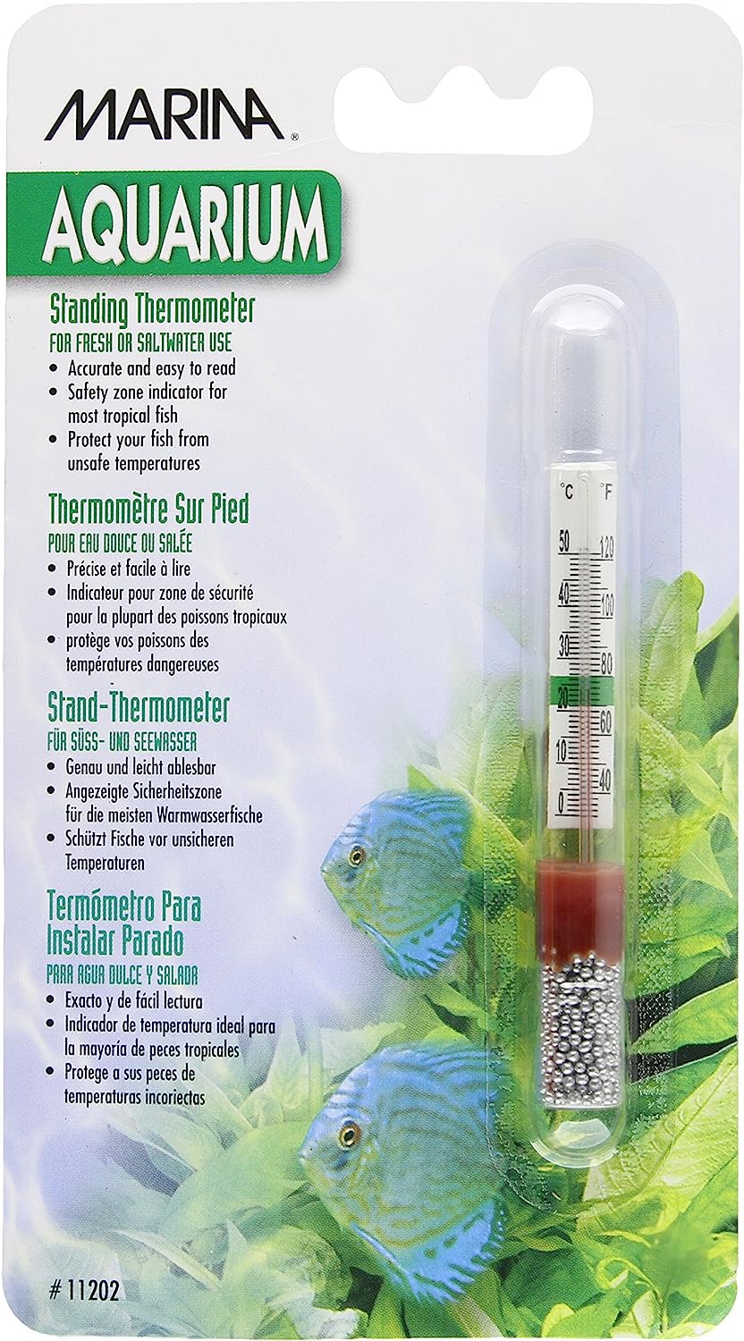 Marina Large Standing Thermometer: Fahrenheit and Celsius Temperature Display