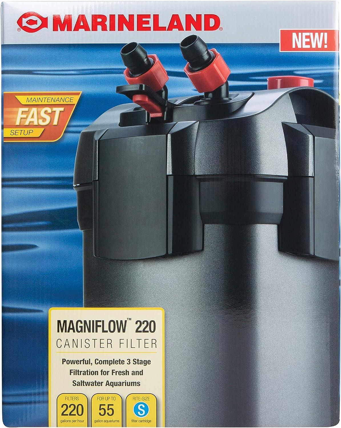 Marineland Magniflow Canister Filter: 160 GPH for Aquariums