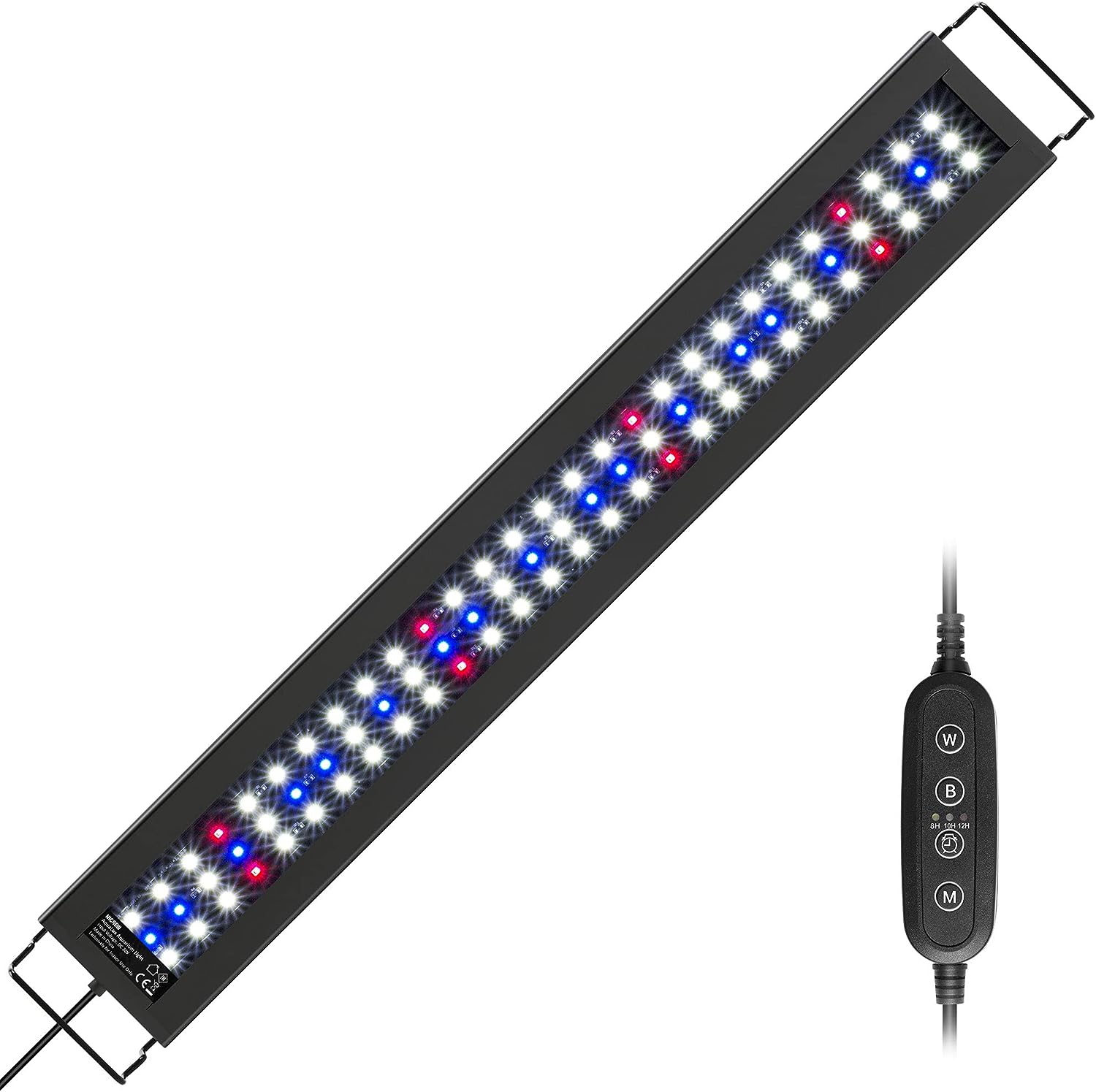 NICREW Full Spectrum LED Aquarium Light, 36-48 Inch, 25W with Timer