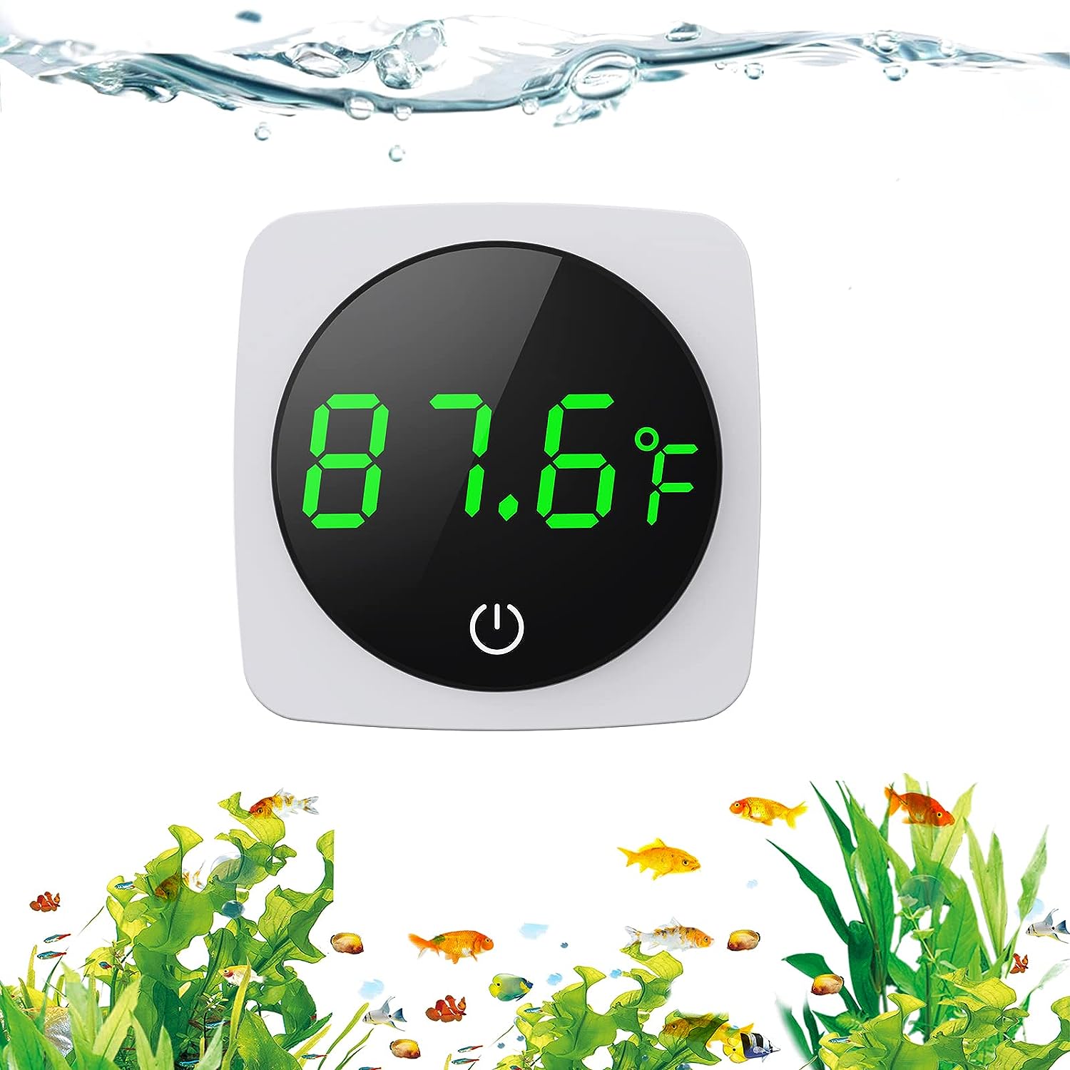 PAIZOO LED Fish Tank Thermometer: Touch Screen, Accuracy & Energy-Saving Wireless Thermometer