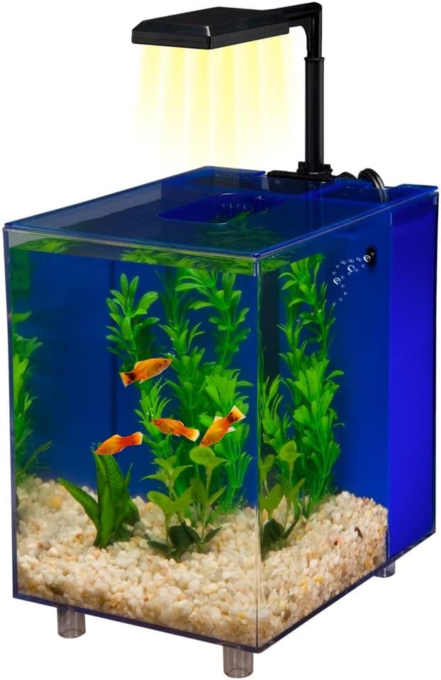 PENN-PLAX Water-World Prism Nano Aquarium Kit – 2 Gallons – Black