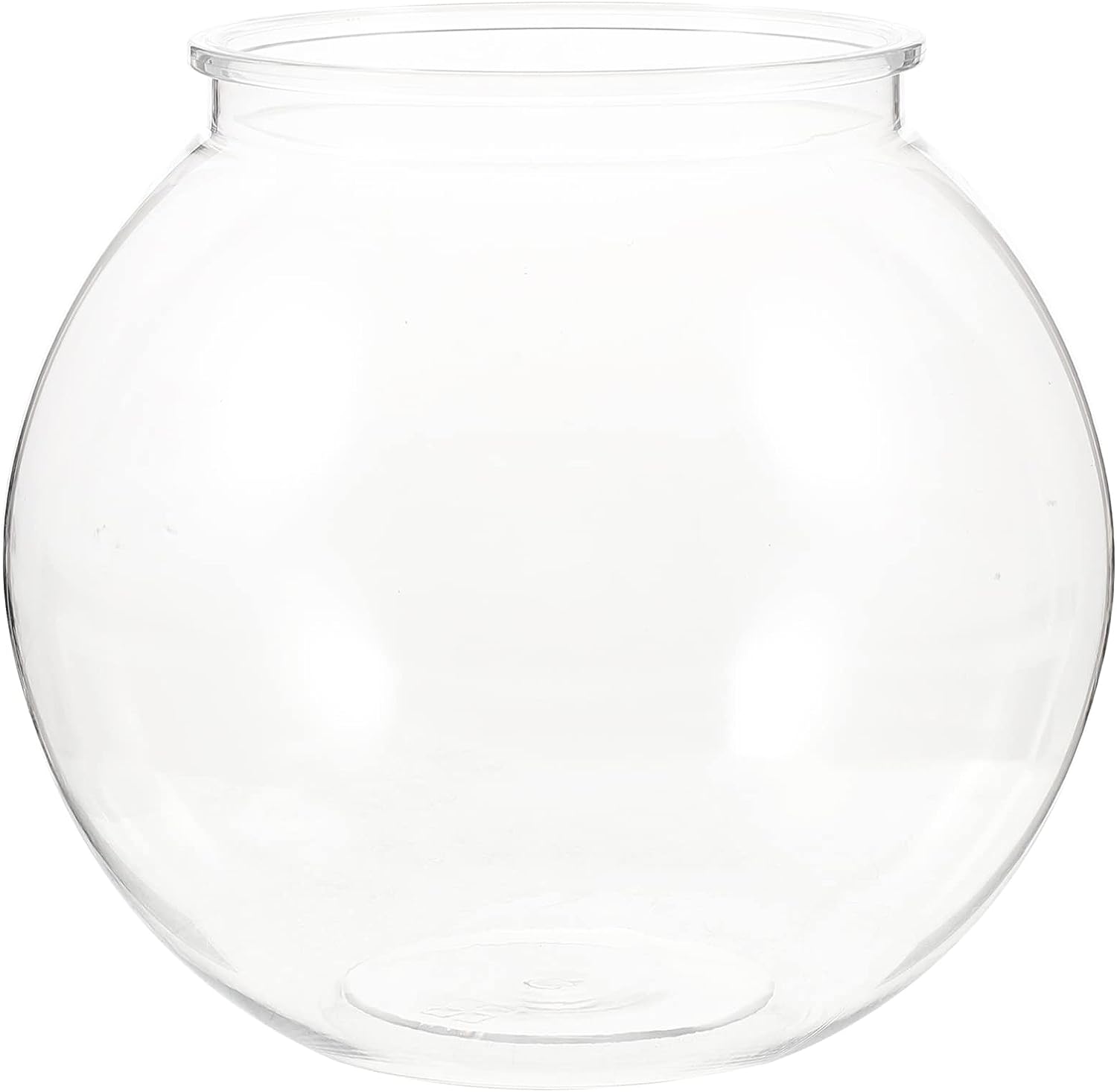 POPETPOP Small Transparent Fish Bowl Plastic Aquarium for Betta Fish, Goldfish, Candy