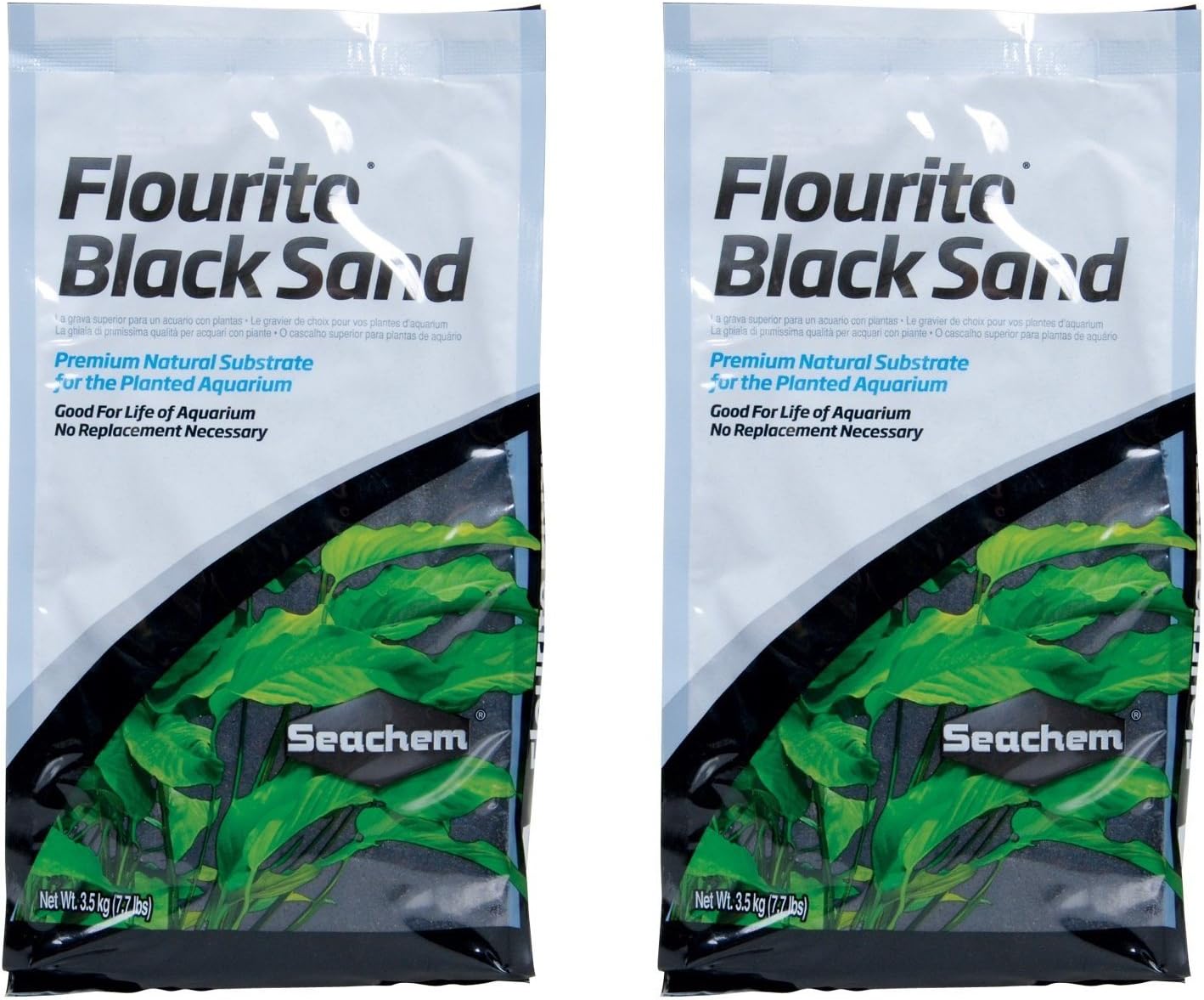 Seachem Fluorite Black Sand Substrate: 15.4 lbs (7.7 oz each)