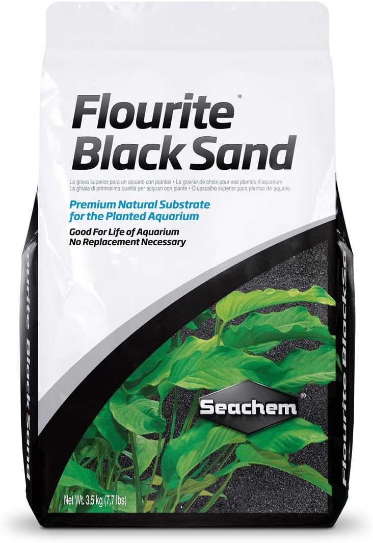 Seachem Fluorite Black Sand Substrate: 7.7lb for Optimal Aquarium Bed