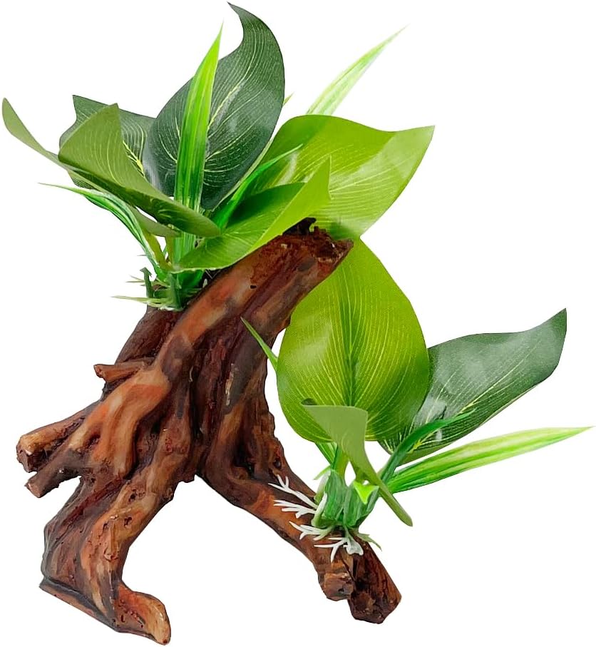 Smoothedo-Pets: Betta Leaf Hammock & Driftwood Cave Aquarium Decor