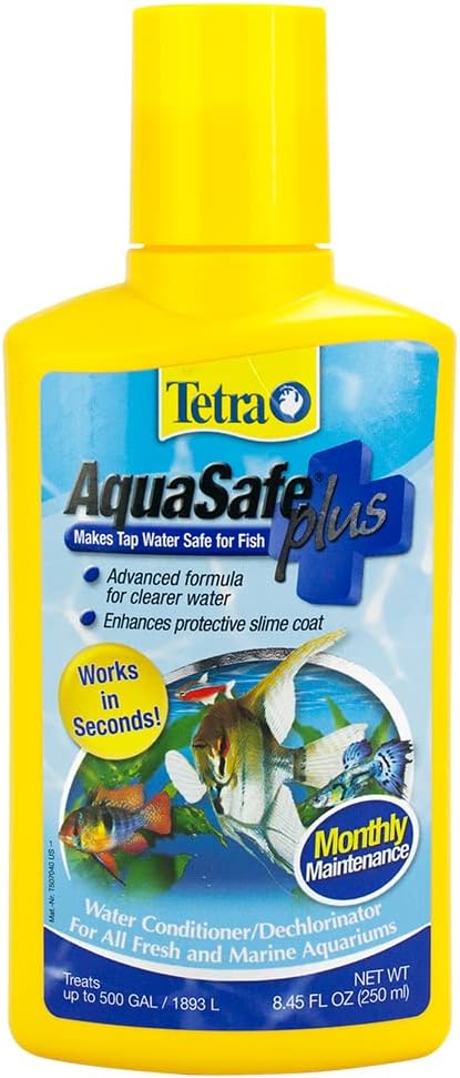 Tetra AquaSafe Plus: 16.9 oz Water Conditioner & Dechlorinator (16213)