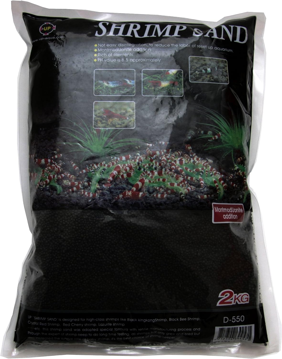 U.P. Aqua introduces Shrimp Sand for optimal aquatic environments.