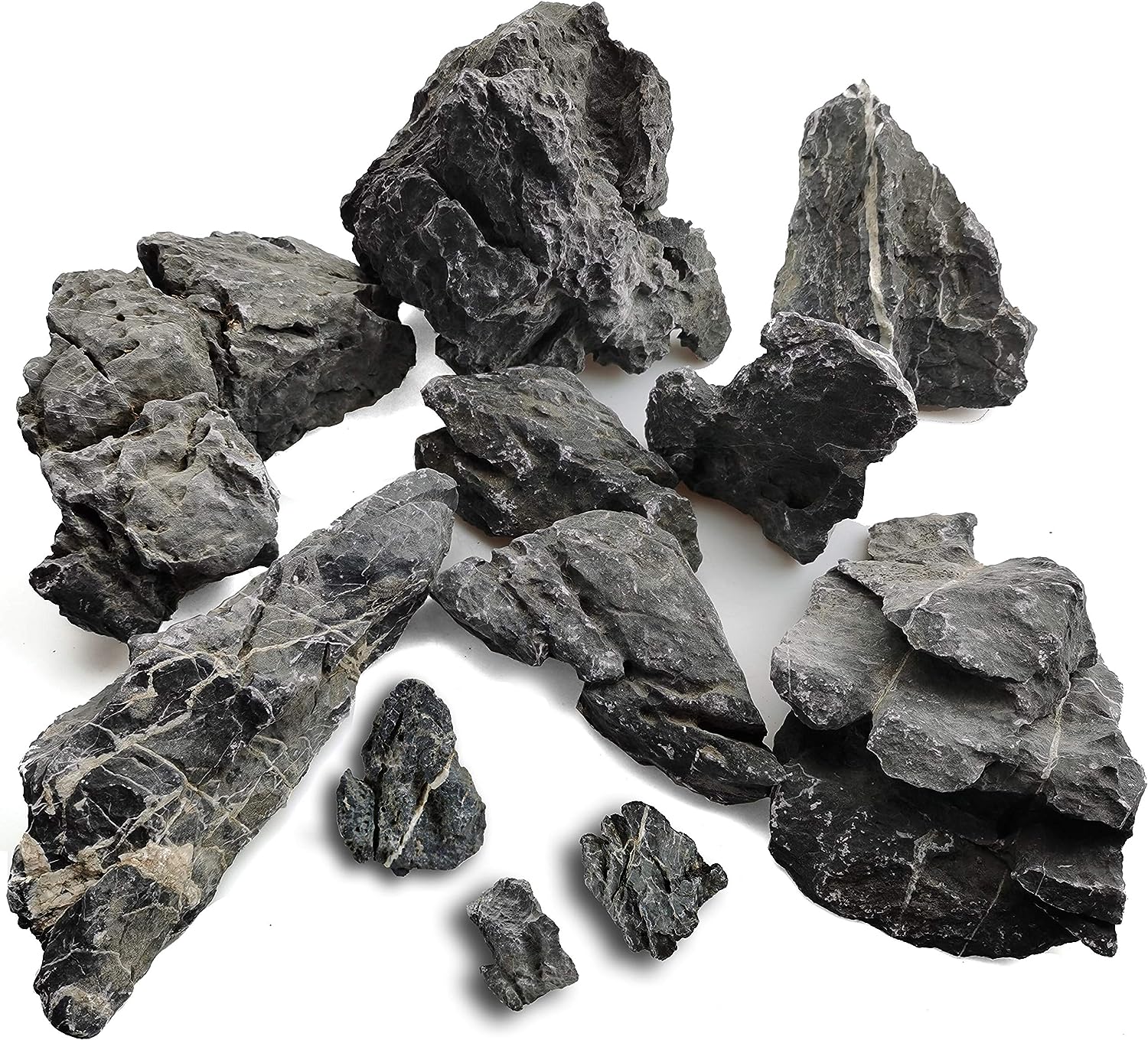 Voulosimi Natural Slate Rocks: Perfect PH Neutral Stones for Aquariums