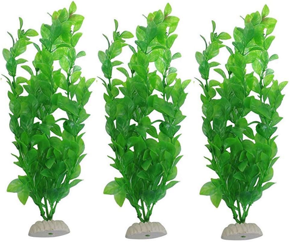 WAF Brand: Set of 3 Green Plastic Artificial Plants