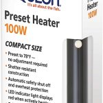 Aqueon Preset Heater: Ideal for 40 Gallon Fish Tanks, 100 Watts.