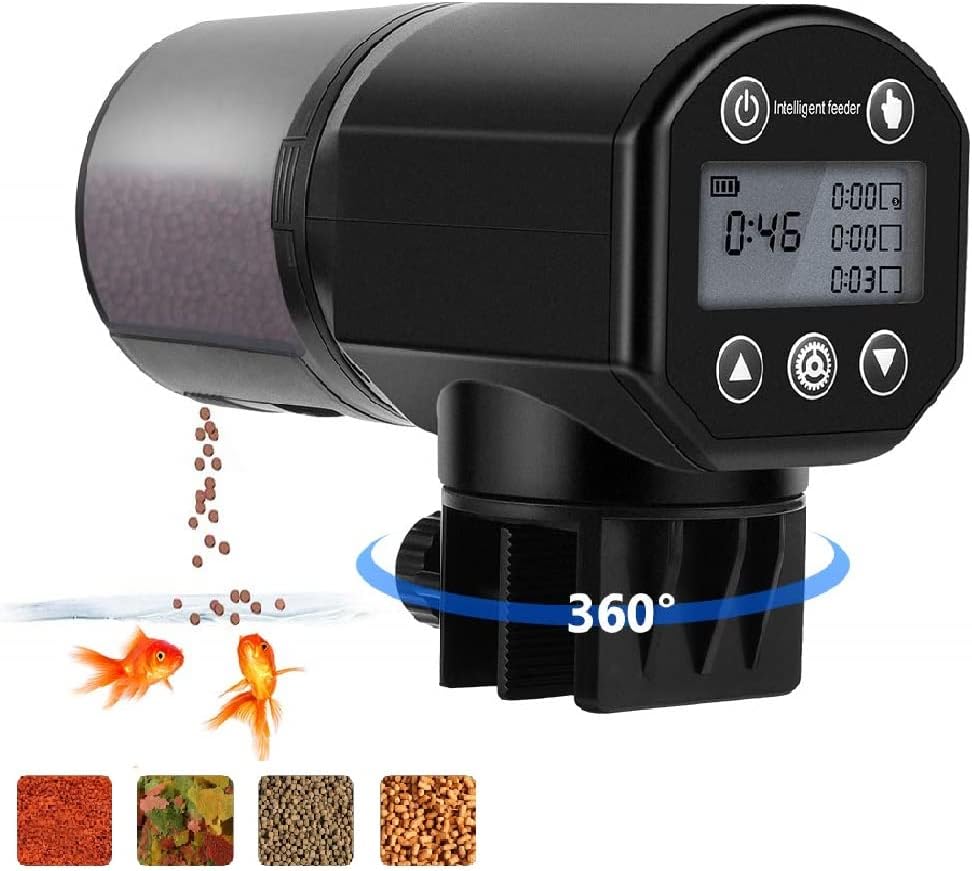 Barkmew Automatic Fish Feeder: Moisture-Proof Electric Auto Feeder for Aquarium