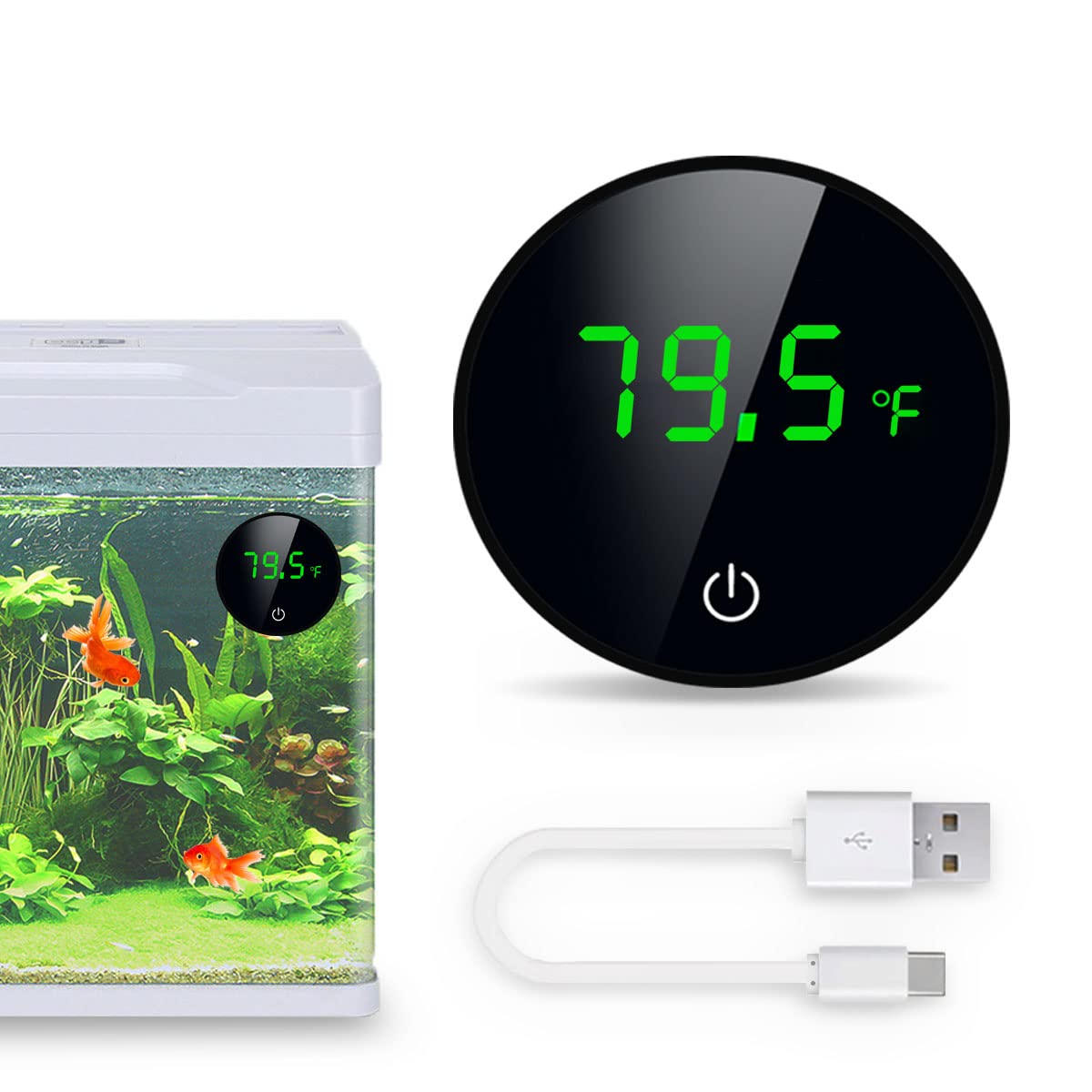 AquaTempDigital Aquarium Thermometer with LED Display