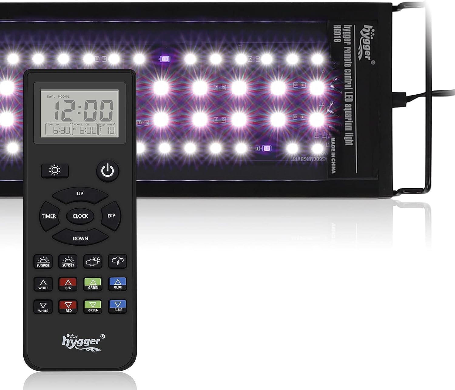 hygger Advanced Remote Control Aquarium Light: Customizable Full Spectrum LED