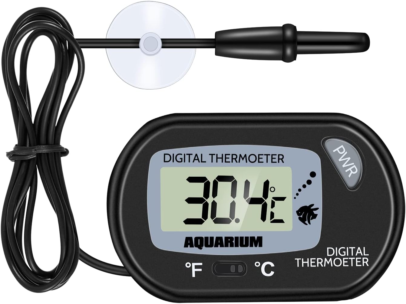 Zacro Digital Aquarium Thermometer: Large LCD Display for Fish Tank Water