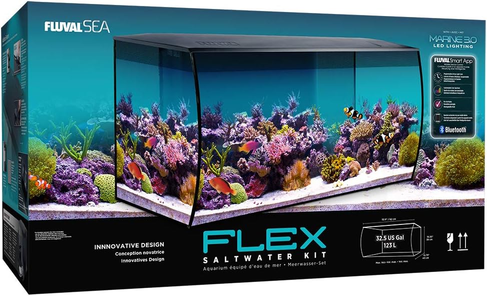 Fluval Sea Flex Saltwater Aquarium Kit – 123 L (32.5 US gal) – Black