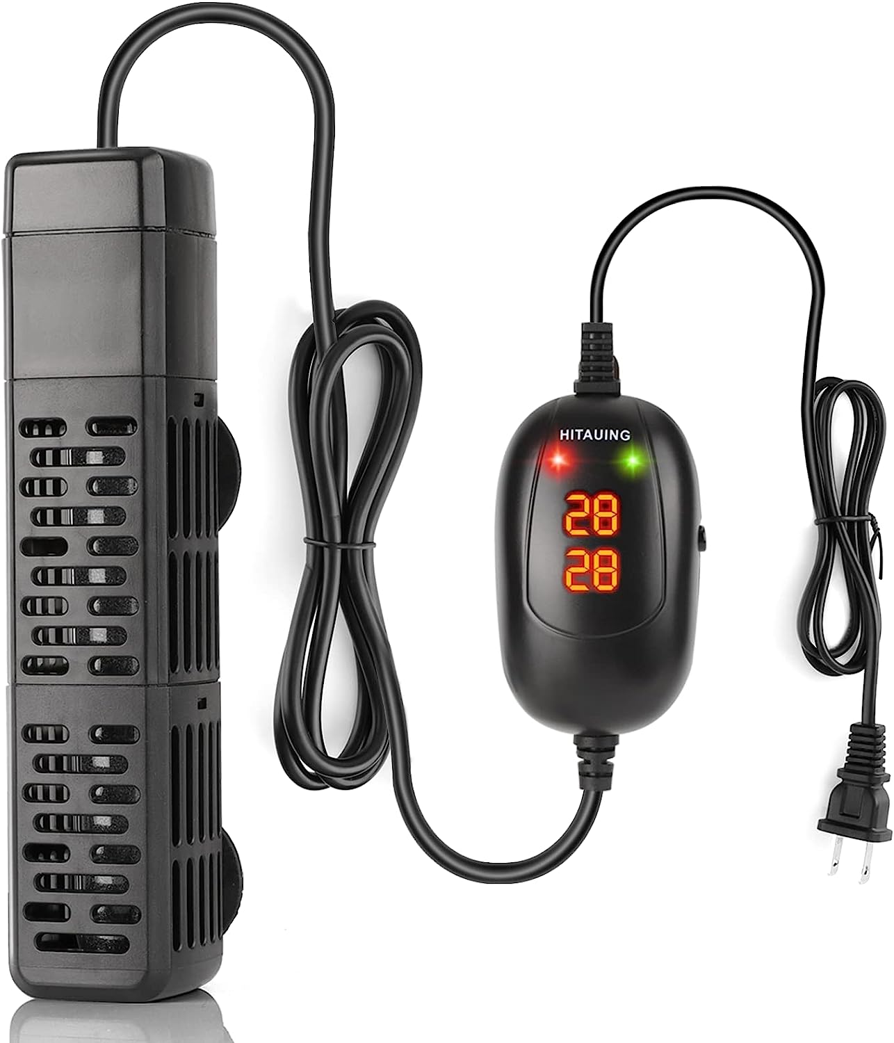 HiTauing Aquarium Heater: 50W-500W Submersible Fish Tank Heater with Over-Temperature Protection