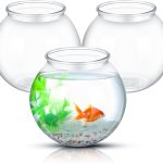 Mifoci 3 Pcs Transparent Plastic Fish Bowls for Betta Fish and Goldfish