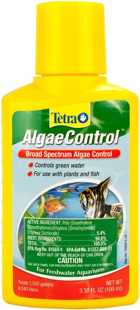 Tetra Algae Control Liquid: 3.38 oz, Controls Aquarium Algae.