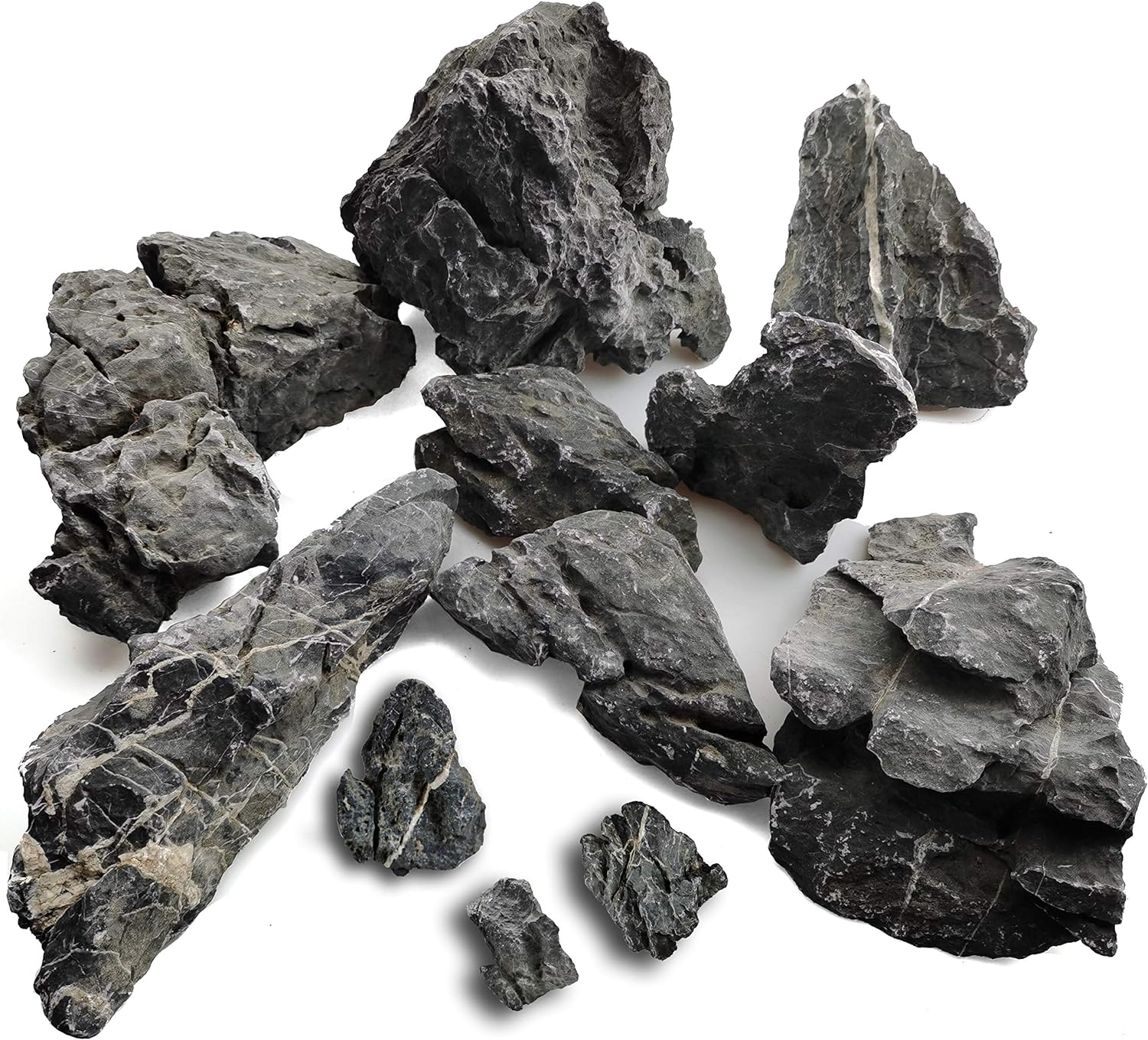 Voulosimi: PH Neutral Natural Slate Rocks for Aquariums & Landscaping