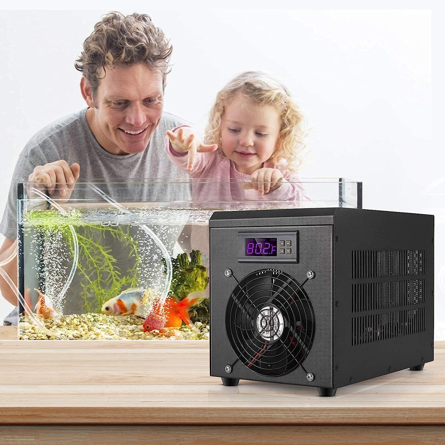 WSSEY 60L Aquarium Chiller: Cooler/Warmer with Pump for Fish Tank (16gal/200-300L)