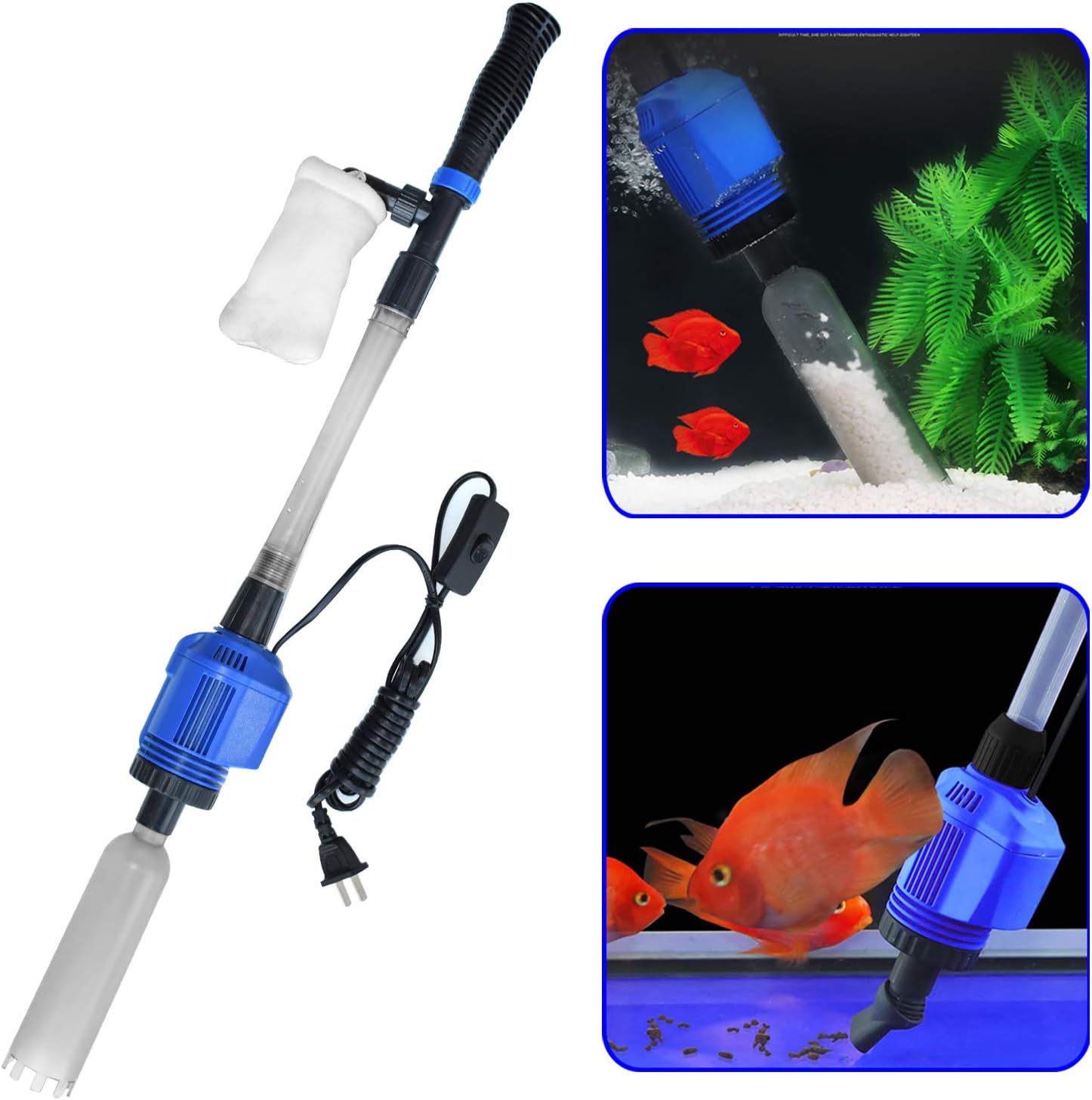 YADICO 3-in-1 Auto Electric Gravel Cleaner for Aquariums