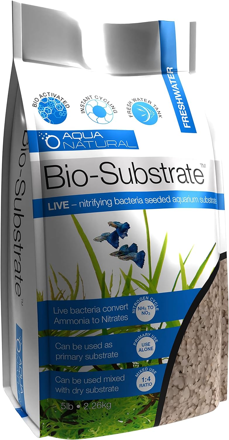 Aqua Natural Ice White Bio-Substrate 5lb: Gravel with Start up Bio-Active Bacteria